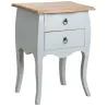 Table de nuit en acajou 2 tiroirs