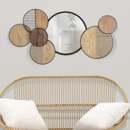Miroir en métal Woody 123.2 x 4.4 x 63.5 cm