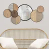 Miroir en métal Woody 123.2 x 4.4 x 63.5 cm