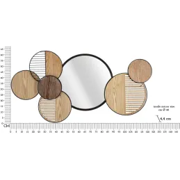 Miroir en métal Woody 123.2 x 4.4 x 63.5 cm