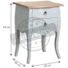 Table de nuit en acajou 2 tiroirs