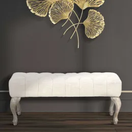 Bout de lit en tissu Provenza 97 x 42 x 40 cm