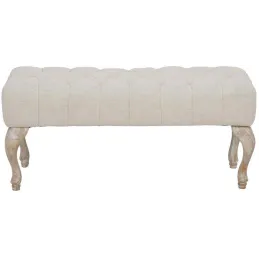 Bout de lit en tissu Provenza 97 x 42 x 40 cm