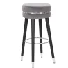 Tabouret de bar en tissu et métal Paris 35 x 74 cm