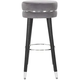 Tabouret de bar en tissu et métal Paris 35 x 74 cm