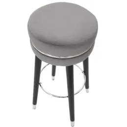 Tabouret de bar en tissu et métal Paris 35 x 74 cm