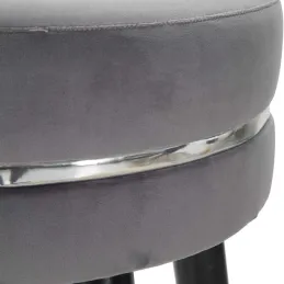 Tabouret de bar en tissu et métal Paris 35 x 74 cm