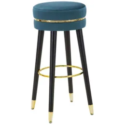 Tabouret de bar en tissu Paris 35 x 74 cm