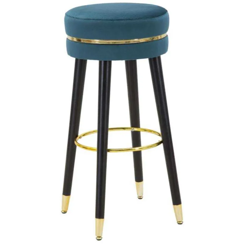 Tabouret de bar en tissu Paris 35 x 74 cm