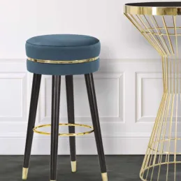 Tabouret de bar en tissu Paris 35 x 74 cm