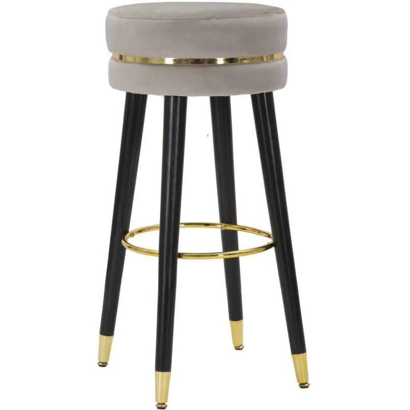 Tabouret de bar en tissu et métal Paris 35 x 74 cm