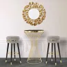 Tabouret de bar en tissu et métal Paris 35 x 74 cm
