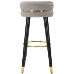 Tabouret de bar en tissu et métal Paris 35 x 74 cm