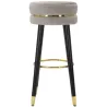 Tabouret de bar en tissu et métal Paris 35 x 74 cm