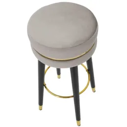 Tabouret de bar en tissu et métal Paris 35 x 74 cm