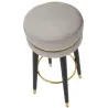 Tabouret de bar en tissu et métal Paris 35 x 74 cm