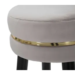 Tabouret de bar en tissu et métal Paris 35 x 74 cm