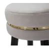 Tabouret de bar en tissu et métal Paris 35 x 74 cm