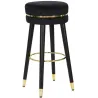 Tabouret de bar en tissu et métal Paris 35 x 74 cm