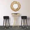 Tabouret de bar en tissu et métal Paris 35 x 74 cm
