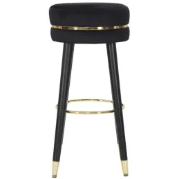 Tabouret de bar en tissu et métal Paris 35 x 74 cm