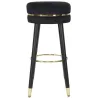 Tabouret de bar en tissu et métal Paris 35 x 74 cm