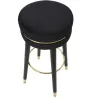 Tabouret de bar en tissu et métal Paris 35 x 74 cm