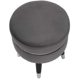 Pouf sur pieds en tissu Paris 35 x 40.5 cm