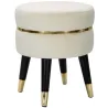 Pouf sur pieds en tissu Paris 35 x 40.5 cm