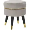 Pouf sur pieds en tissu Paris 35 x 40.5 cm