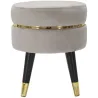 Pouf sur pieds en tissu Paris 35 x 40.5 cm
