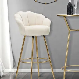 Fauteuil de bar en tissu et métal Vienna