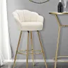 Fauteuil de bar en tissu et métal Vienna