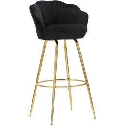 Fauteuil de bar en tissu et métal Vienna