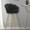 Fauteuil de bar en tissu et métal Vienna