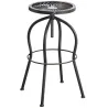 Tabouret haut pivotant en métal