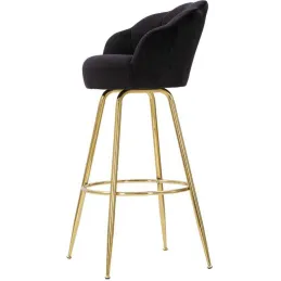 Fauteuil de bar en tissu et métal Vienna