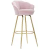 Fauteuil de bar en tissu et métal Vienna