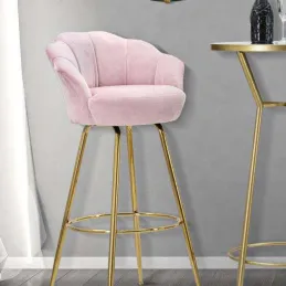 Fauteuil de bar en tissu et métal Vienna