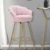Fauteuil de bar en tissu et métal Vienna