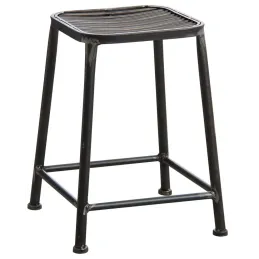 Tabouret carré en métal
