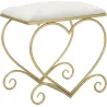 Tabouret en métal doré Heart 50 x 37.5 x 51.5 cm