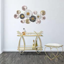 Tabouret en métal doré Heart 50 x 37.5 x 51.5 cm