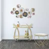 Tabouret en métal doré Heart 50 x 37.5 x 51.5 cm