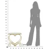 Tabouret en métal doré Heart 50 x 37.5 x 51.5 cm