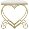 Tabouret en métal doré Heart 50 x 37.5 x 51.5 cm