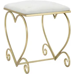 Tabouret en métal doré Heart 50 x 37.5 x 51.5 cm