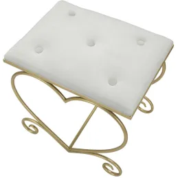 Tabouret en métal doré Heart 50 x 37.5 x 51.5 cm