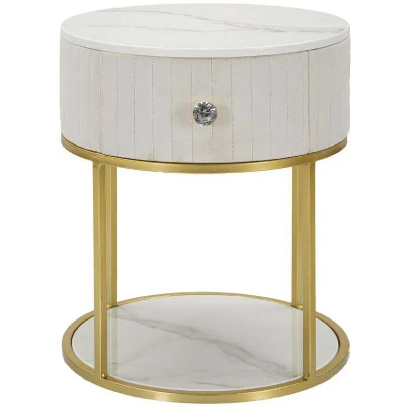 Table de chevet en métal Montpellier 42 x 48 cm