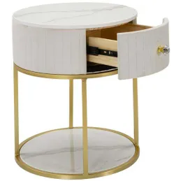 Table de chevet en métal Montpellier 42 x 48 cm
